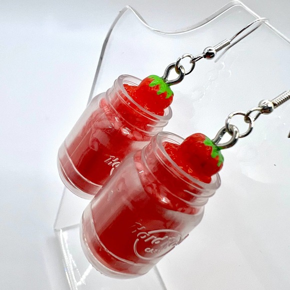 Hard Rock Cafe Earrings - Strawberry Lemonade - Foodie Mini Brands Earrings - Picture 2 of 9